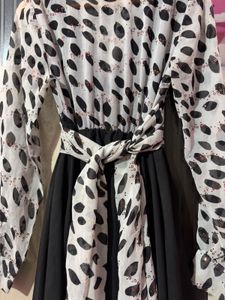 Chic Leopard Print Midi Dress (first pic is inspo)