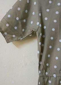 Women's Polka Dot Midi Dress