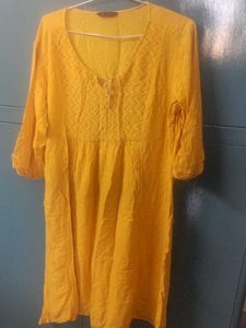 Bright Yellow  Kurta