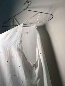 White Polka Dot Cami Top