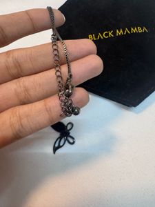 black mamba Butterfly Pendant Necklace