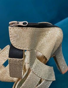 Sparkling Silver Platform Heels