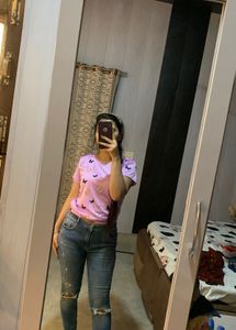 Distressed Skin Fit Jean