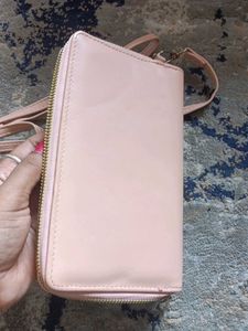 Cute Pink Quilted Phone Bag with Chain