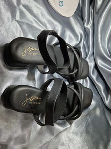 Stylish Black Strappy Sandals
