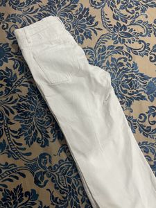Zara White Denim Jeans