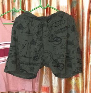 Graphic Print Lounge Shorts