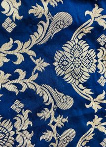 Elegant Navy Blue &amp; Gold Dupatta