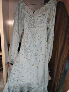 Light Blue Floral Mini Dress