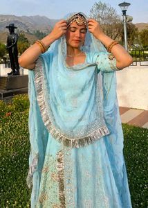 rajasthani rajputi poshak blue colour