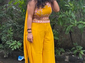 Yellow Embroidered Lehenga Choli