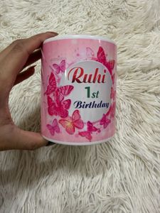 Personalized "Ruhi 1st Birthday" Mug