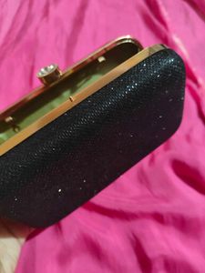 Sparkly Black Clutch Bag