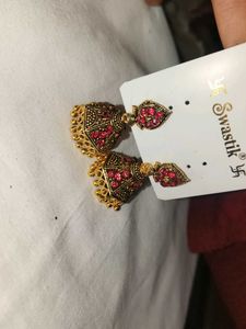 Pearl Jhumka Earrings -Gold Fashion