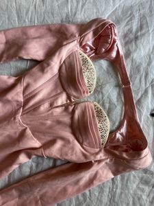 Elegant Pink Corset Mini Dress