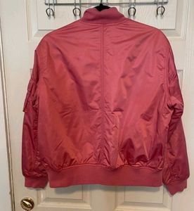 GAP Pink Bomber Satin Jacket