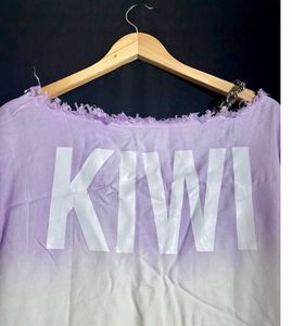 Ombre Dress In Lilac And White( M Size)