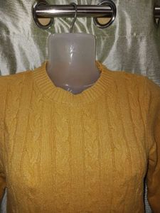 Mustard Cable Knit Sweater