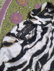 Stylish Zebra Print Button-Up Shirt
