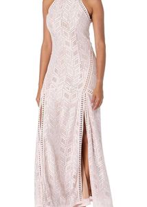 Elegant Lace  backless Maxi Dress with Slits