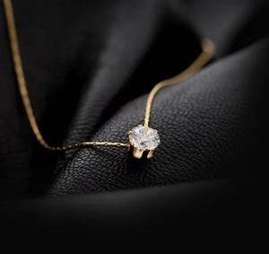 Delicate Solitaire Necklace