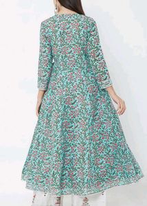 Beautiful Floral Print Anarkali Kurta