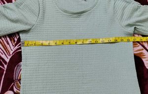 Code Classic Women Textured Round Neck Casual Top