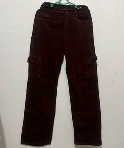 Trendy Cargo Pants - brown
