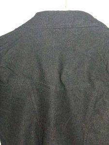 Classic Black Blazer with Zipper Accents