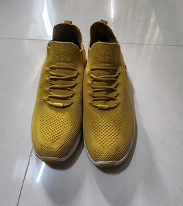 Skechers Yellow Knit Sneakers