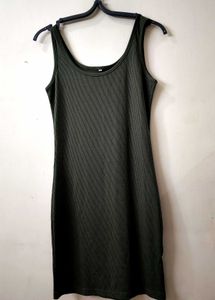 Sleeveless Ribbed Knit Dress
