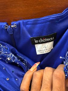 Stunning Royal Blue Embellished Mini Dress