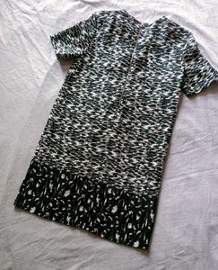 Patterned Mini Shift Dress