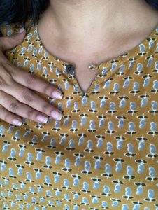 Stylish Mustard Printed Kurta