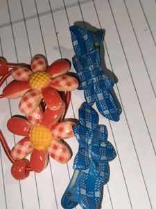 Cute Flower Hair Clips &amp; Scrunchie Set