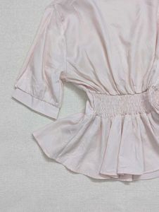 Nude Pink Satin Coquette Top 🌸