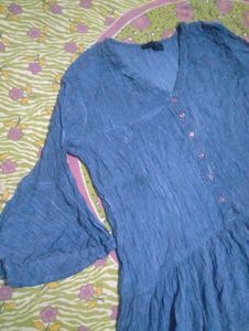 Blue Bell Sleeve Kurta Top