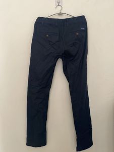 Navy Blue Straight Fit Pants