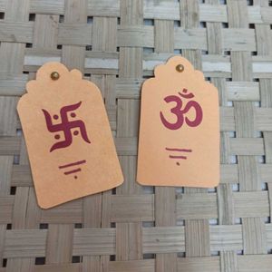 Om &amp; Swastik Wall Decorations (4 Packs)