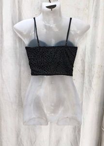28158. Sheer Leopard Print Corset Top