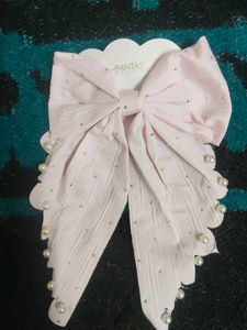 Chic Pink Bow Hair Clip