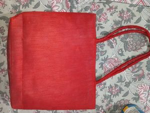 Embroidered Elephant Red Clutch