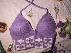 Crochet Halter Crop Top