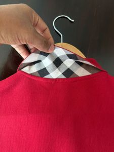 Burberry maroon Polo Shirt