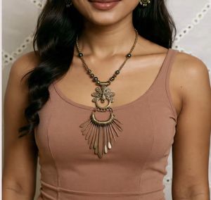 Royal Peacock Antique Pendant Necklace