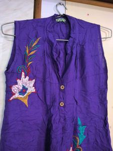 Embroidered Purple Top 💜