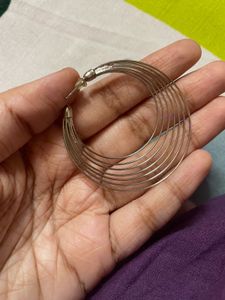 Stylish Silver Hoop Earrings