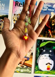 Cute Apple Charm Keychain