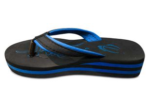 Comfortable Blue &amp; Black Flip-Flops |Cushioned EVA