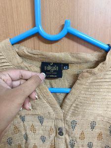 Beige Straight Kurta